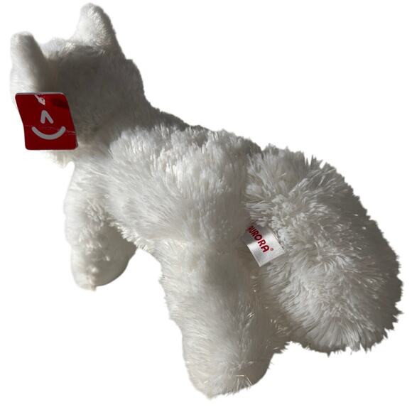 Aurora Mini Flopsy White Arctic Fox 8 Inch Plush Stuffed Animal Toy #31568 - Picture 4 of 7